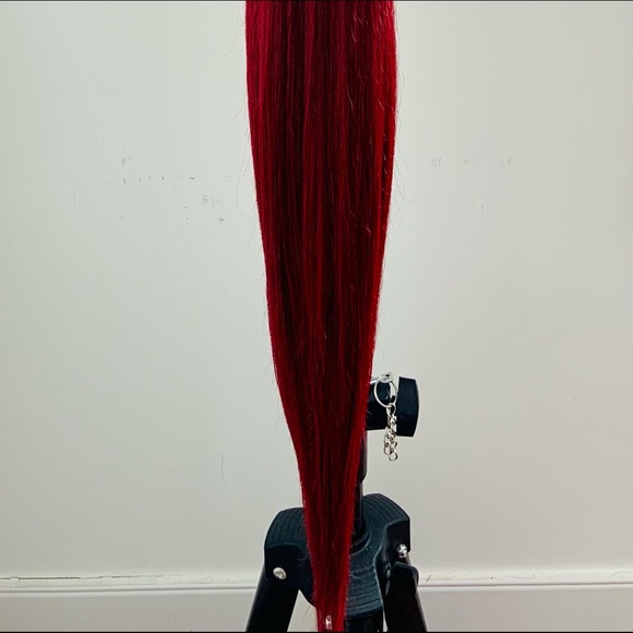 Very Pretty 36” Ombre Burgundy Lace Front Synthetic Wig - Picture 8 of 15